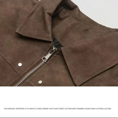 Outerwear Loose Fit Men Jackets Solid Color Thick Turn Down Collar Jacket Long Sleeves Windproof Flight Jacket Daily Commute