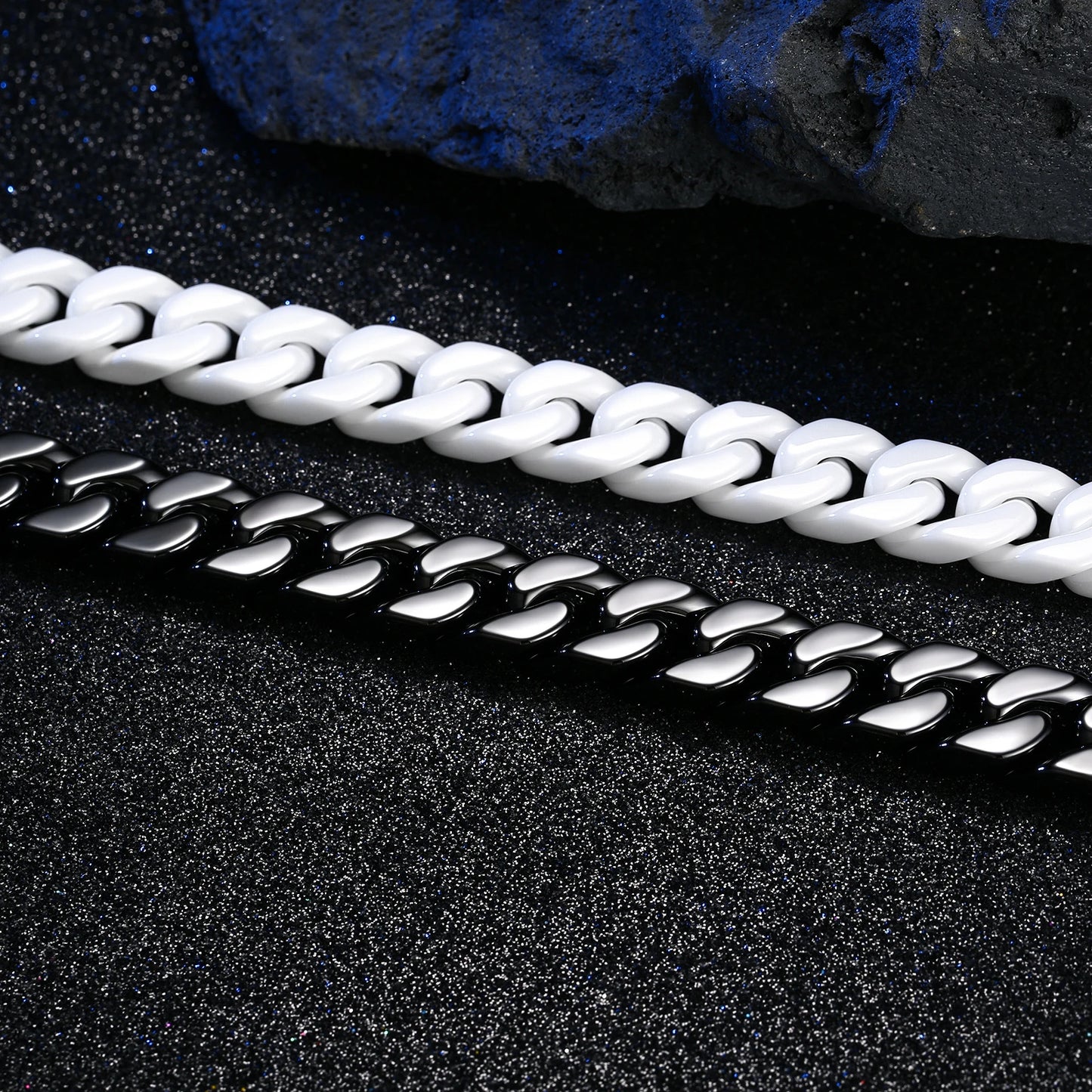 Men's Cuban Link Ceramic Bracelet Hypoallergenic