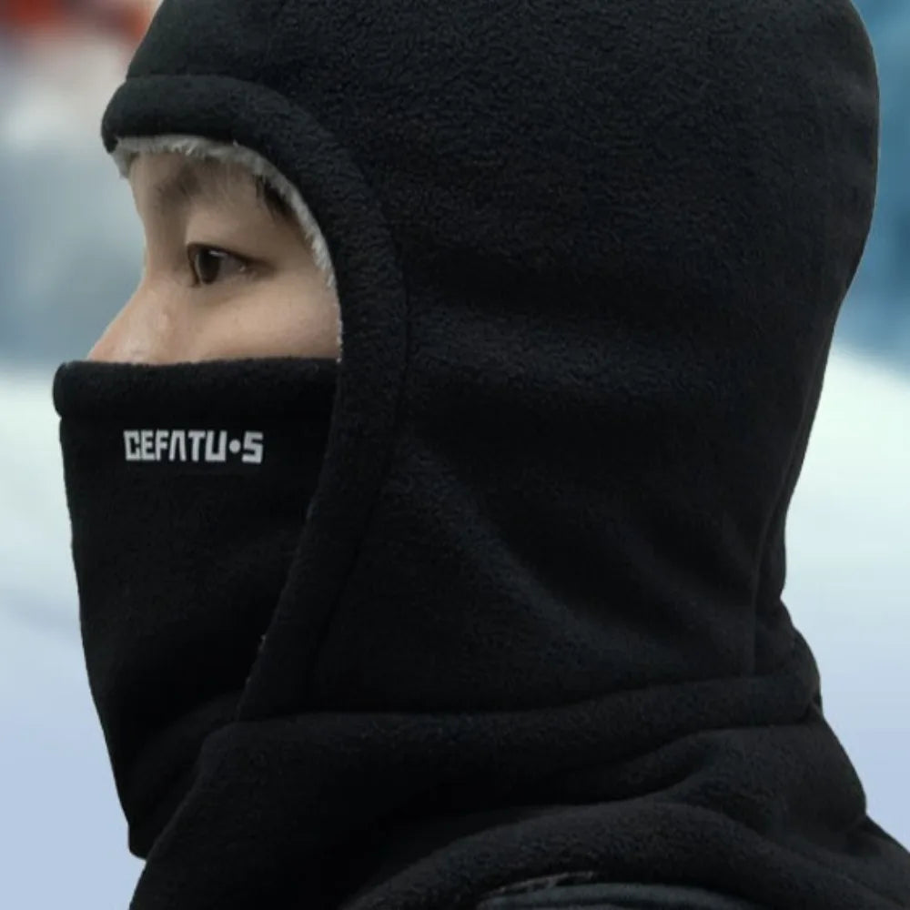 Warm Headgear Fleece Balaclava Cycling Cap Cold-proof Windproof Warm Hood and Hat Thicken Thermal Ski Windproof Cap Women Men