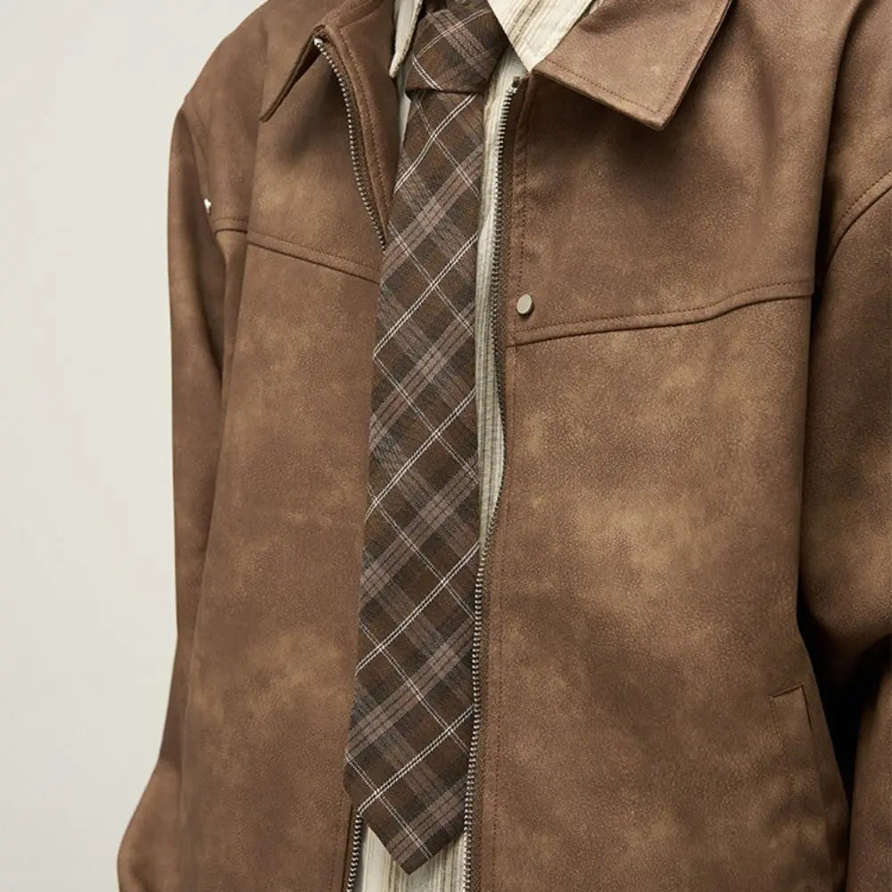 Outerwear Loose Fit Men Jackets Solid Color Thick Turn Down Collar Jacket Long Sleeves Windproof Flight Jacket Daily Commute