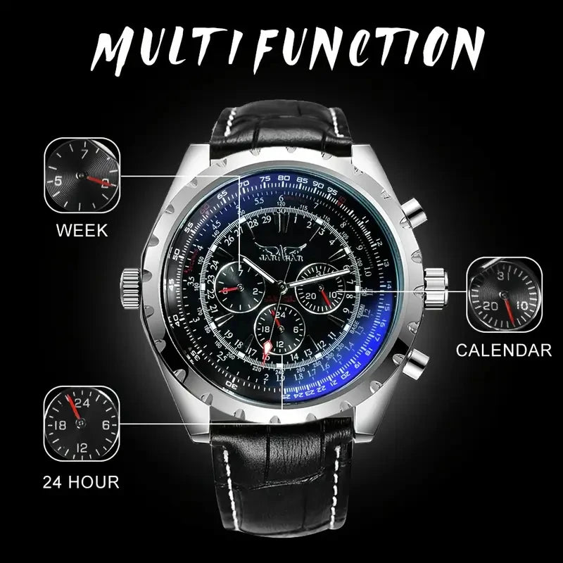 High-End Men's Watches Are a Stylish and Functionally Practical Mechanical Timepiece Made of Stainless Steel, Featuring a Hollow Design and a Large Dial. Its Attractive Appearance Makes It Suitable for Everyday Gifts, and It