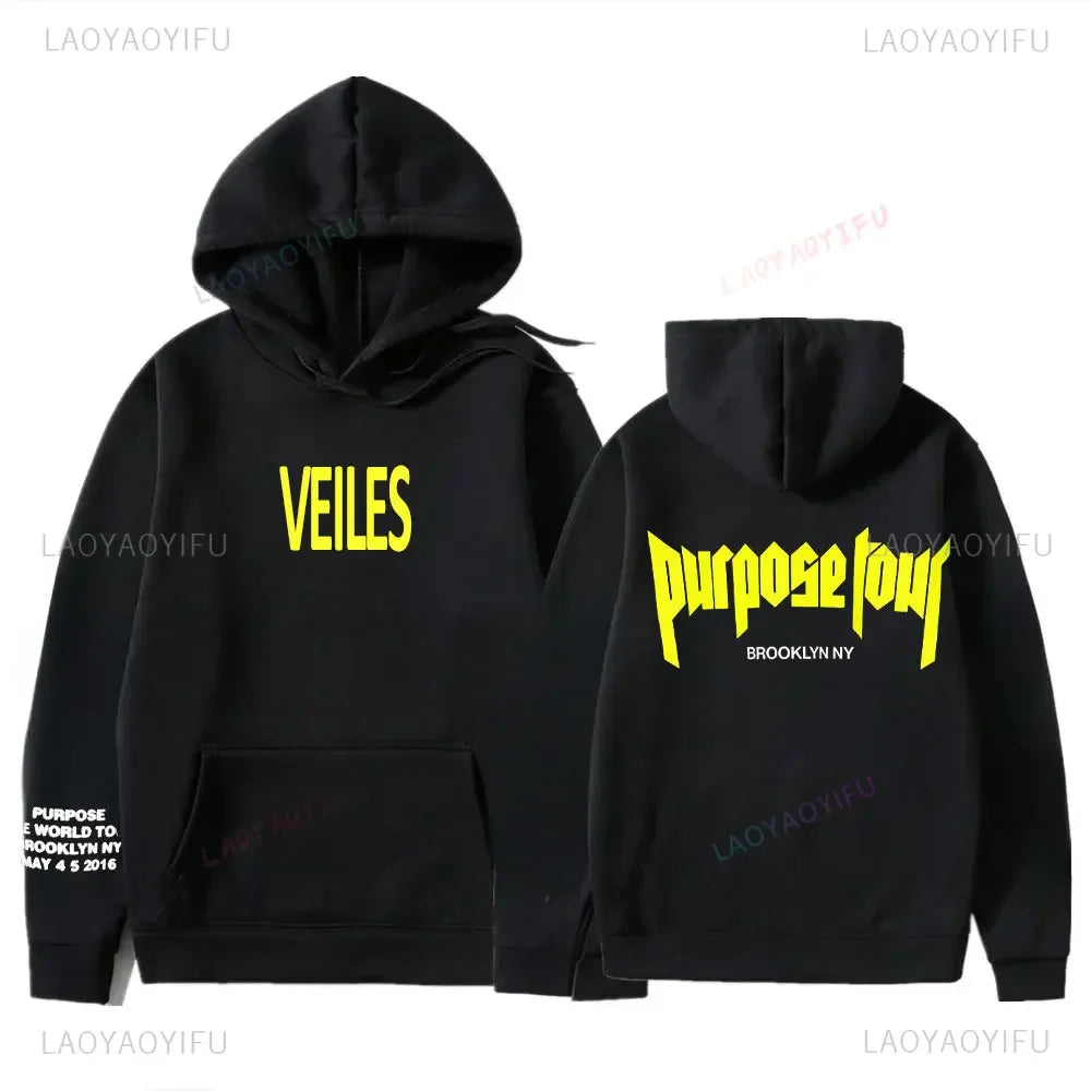 Hoodies Men Justin Bieber Purpose Tour fashion Print Hip Hop Streetwear Fleece Warm Hoody Men Women Pullover Hoodie Sweatshirt