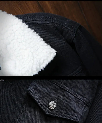 Men Winter Jean Jackets Outerwear Warm Denim Coats New Men Large Size Wool Liner Thicker Winter Denim Jackets