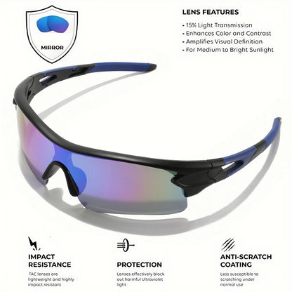 New UV400 Protective Sports Eyewear - Lightweight Full-Cover Lens, Unisex Wrap-Around for Cycling, Hiking & Daily Use