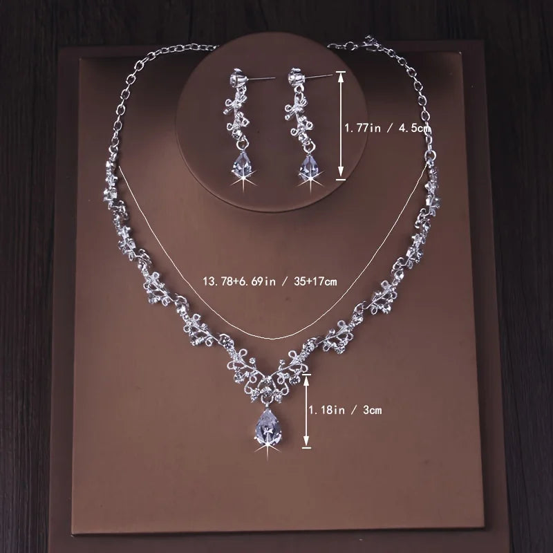 High-End Wedding Bride Accessories Crown Necklace