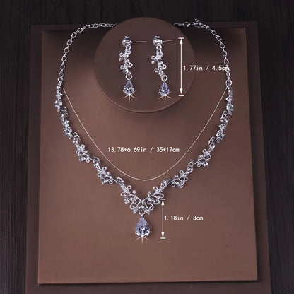 High-End Wedding Bride Accessories Crown Necklace