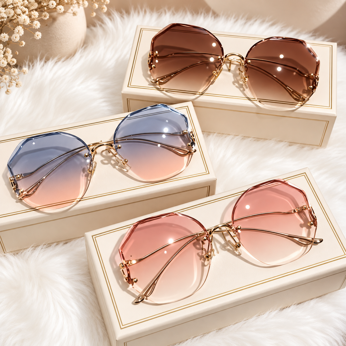 Oversized Gradient Butterfly Sunglasses
