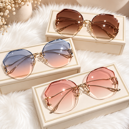 Oversized Gradient Butterfly Sunglasses