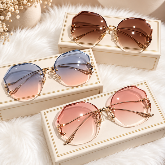 Oversized Gradient Butterfly Sunglasses